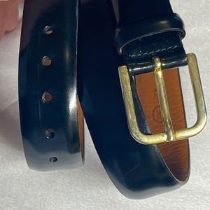 Trafalgar Black Annonay Calf Leather Belt